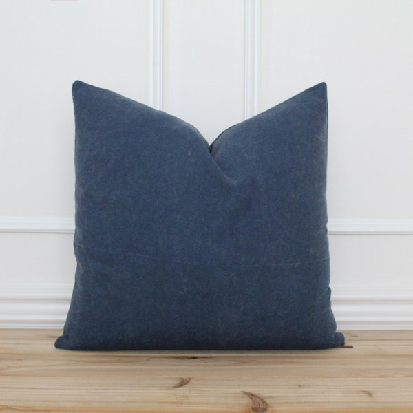 Dark Blue Pillow Etsy