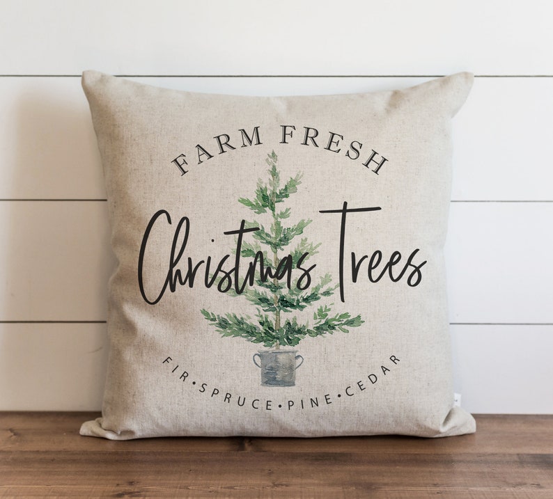 Christmas Pillow Cover Farm Fresh Farmhour Christmas Pillow Cover Merry