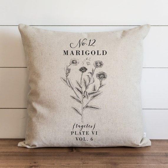 Marigold Pillow Cover 18 x 18 20 x 20 Beautiful Decorative Pillow Cover 20 x