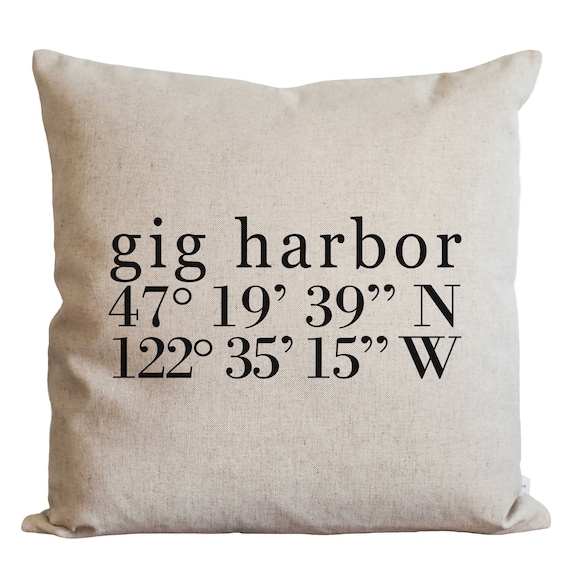 Personalized City GPS Coordinates Pillow Cover Custom Latitude Longitude Pillow Location Wedding Anniversary Housewarming Gift Etsy Australia