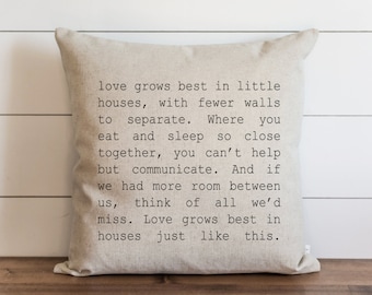 Love Grows Best 20 x 20 Pillow Cover // Housewarming Gifts // Decorative Pillow Covers // Throw Pillows // Gift for Her // Sentimental Gift
