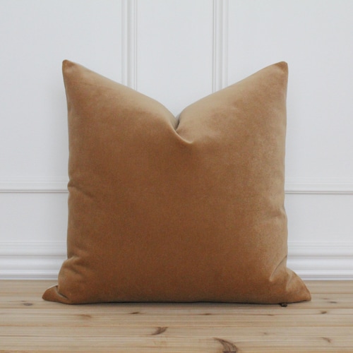 Housse de coussin en velours cognac | Housse de coussin en velours doux | Oreillers décoratifs traditionnels | Housse de coussin moderne | 20 x 20 | 16 x 26 || Dempsey