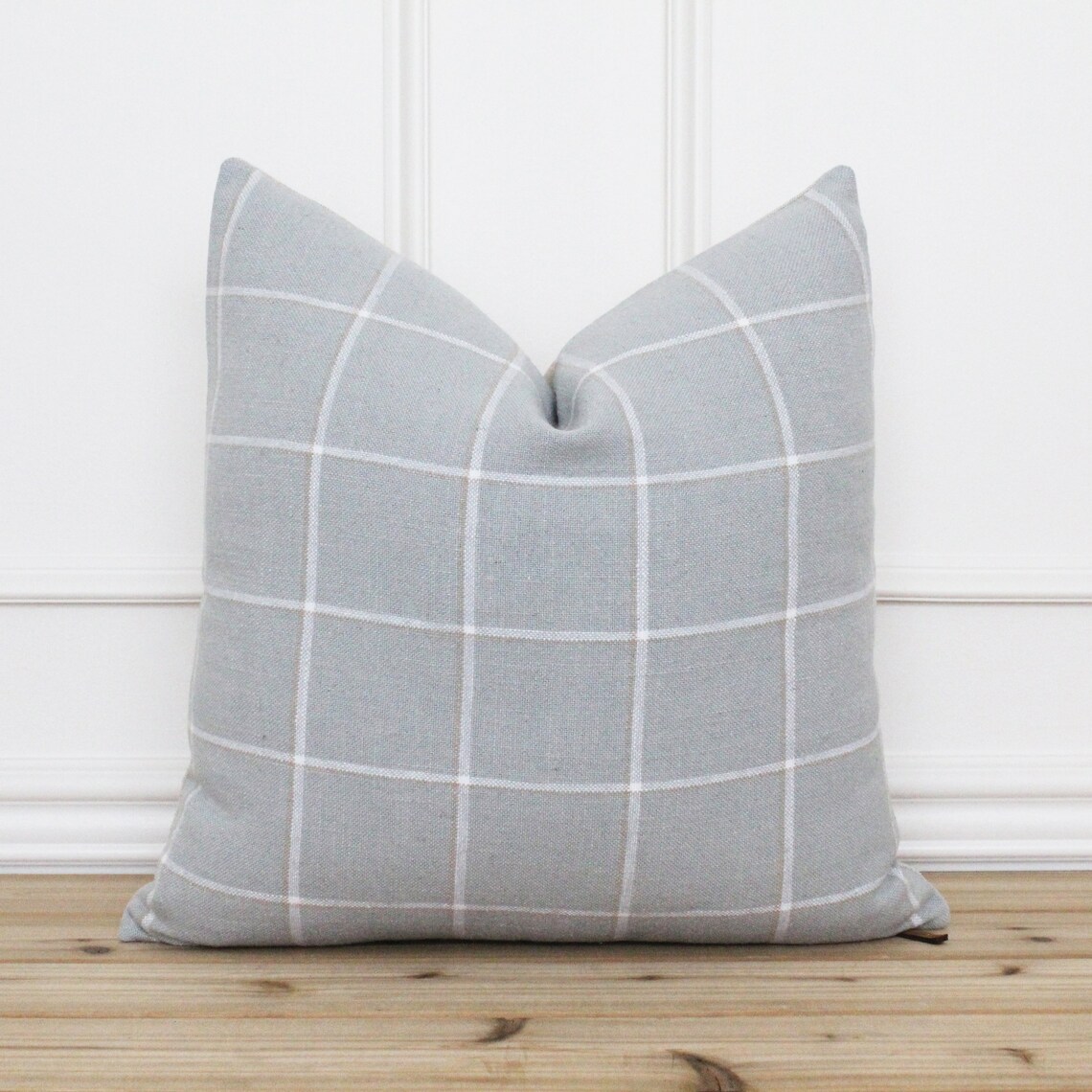 Light Blue Plaid Pillow Cover Spring Throw Pillow Etsy