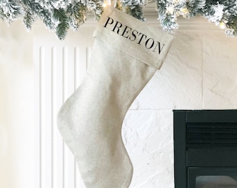 Family Christmas Stocking | Customized Stocking with Name | Xmas Stockings | Initial Stockings | Farmhouse Stockings | Christmas Socks