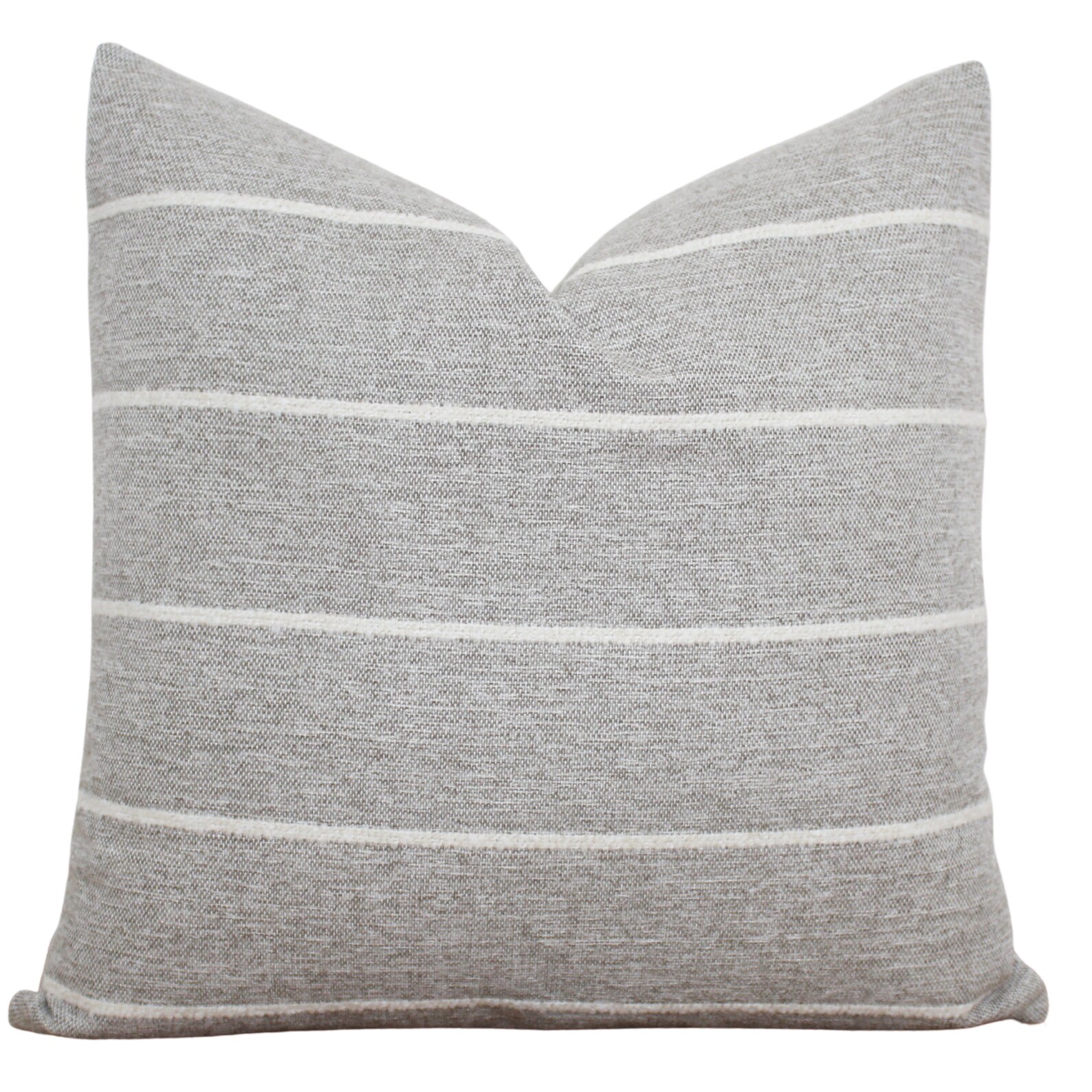 Gray Stripe Pillow Cover Farmhouse Pillow Decorative Etsy