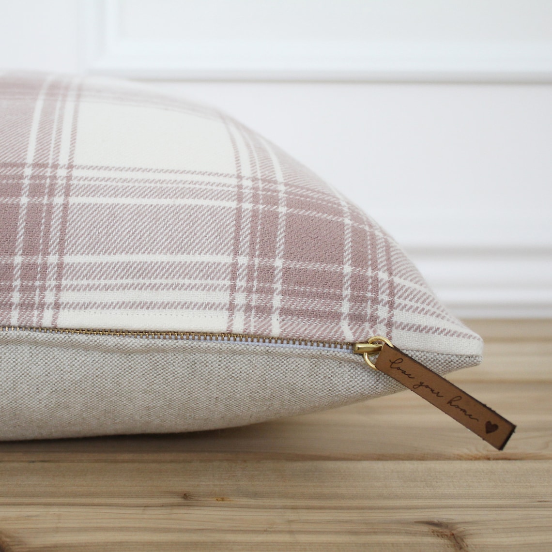 Pink Plaid Pillow Cover Plaid Throw Pillow Decorative Etsy