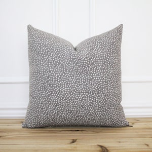 Gray Dot Pillow Cover • Gray Spot Pillow • Grey 20x20 Textured Pillow • Designer Pillow • Decorative Pillow • Lumbar Pillow | Willow