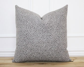 Gray Dot Pillow Cover • Gray Spot Pillow • Grey 20x20 Textured Pillow • Designer Pillow • Decorative Pillow • Lumbar Pillow | Willow