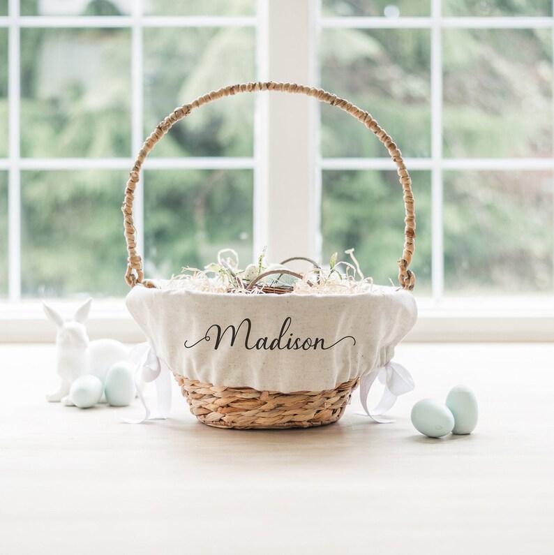 Personalized Easter Basket Liner Customized Easter Basket Etsy