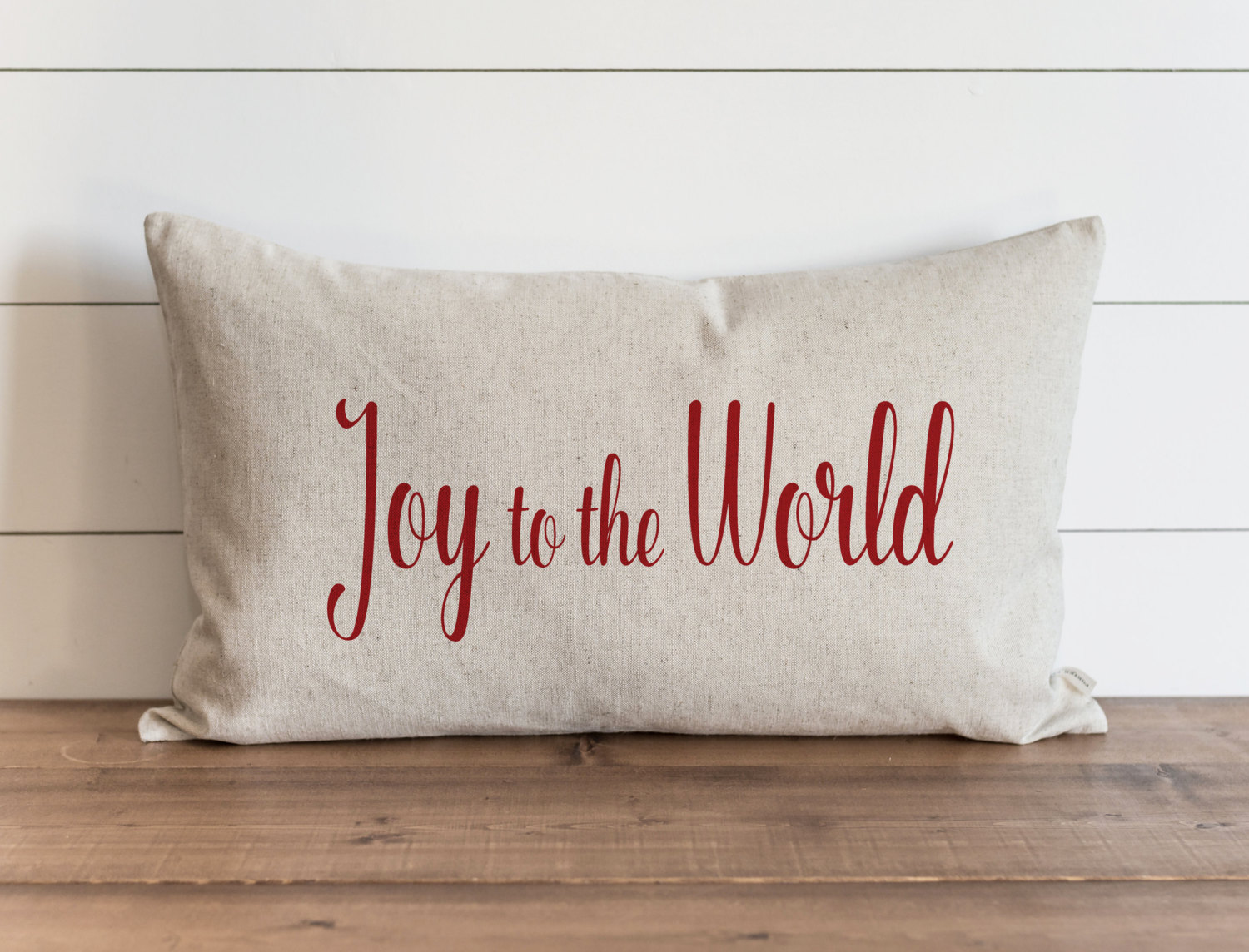 Joy To The World 16 X 26 Pillow Cover // Christmas Holiday Winter Throw Gift For Her Accent Home Decor