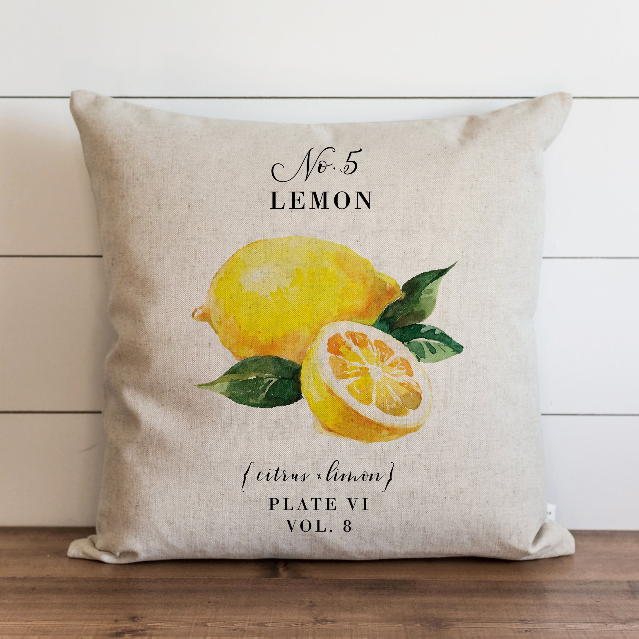 Lemon 2 Pillow Cover 18 x 18 20 x 20 Botanical Pillow Etsy