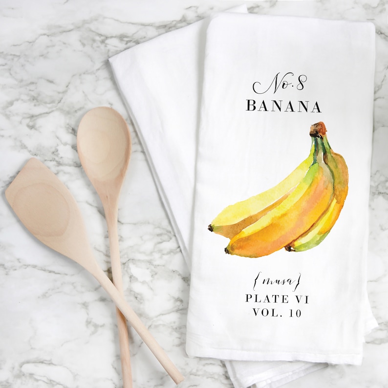 Kitchen Decor Housewarming Gift Flour Sack Towel Banana Tea Towel Kitchen Towel Wedding Gift Dish Towel Wedding Favor