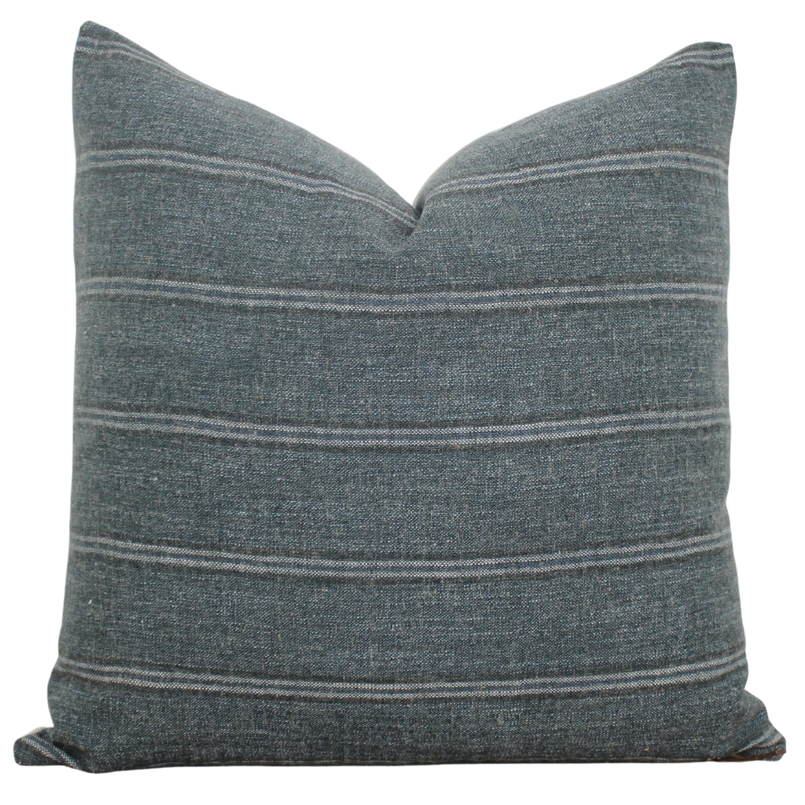 Green Stripe Pillow Cover Farmhouse Pillow Decorative Etsy