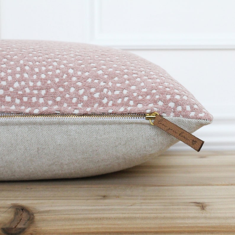 Pink and White Polka Dot Throw Pillow Cover Decorative Etsy