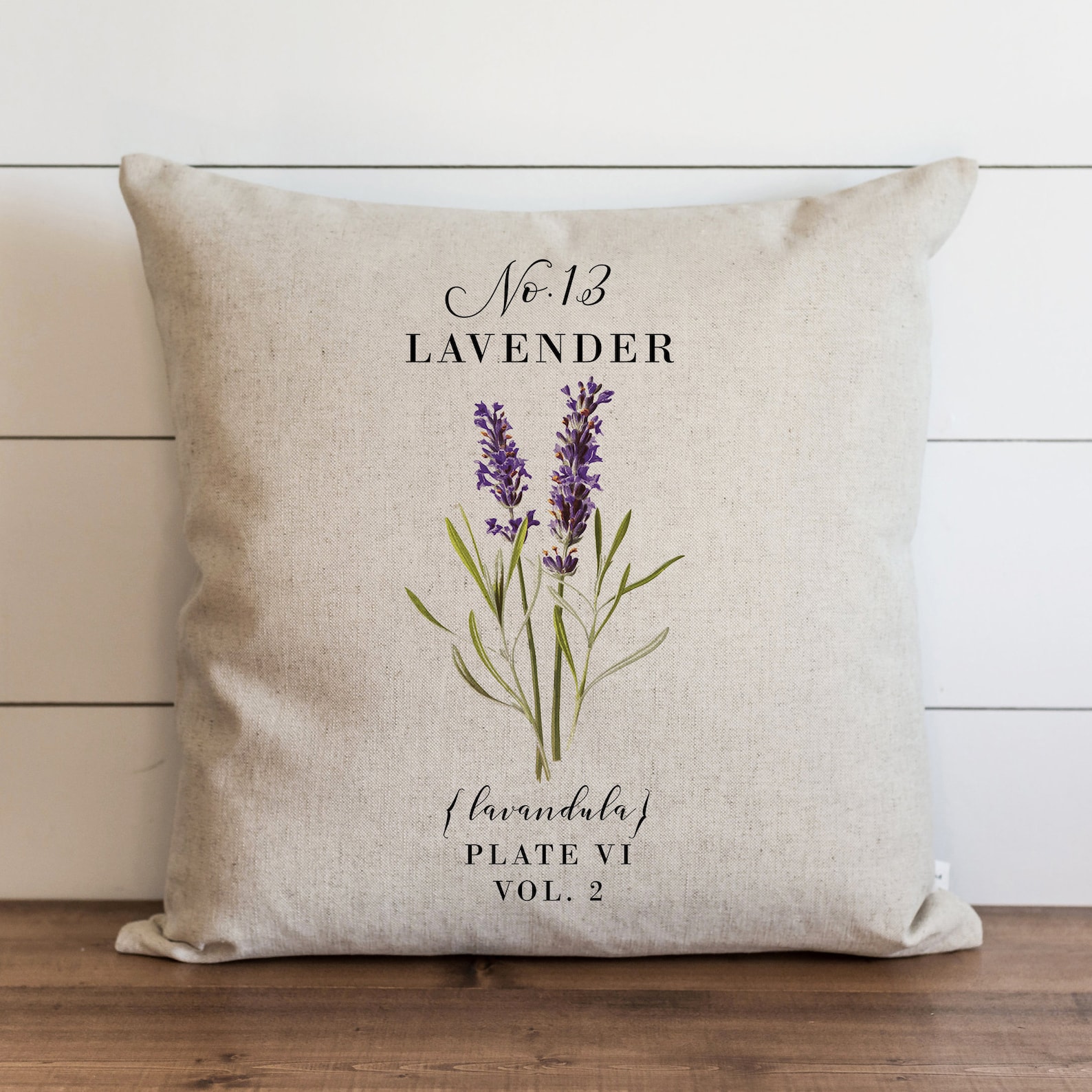 Lavender Pillow Cover 18 X 18 20 X 20 Botanical Pillow Etsy