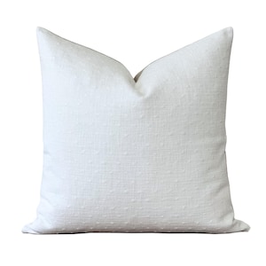 White Polka Dot Linen Pillow Cover | Textured Cushion Cover | Neutral Throw Pillow | Minimalist Farmhouse Decor | Coastal Pillow | Perry