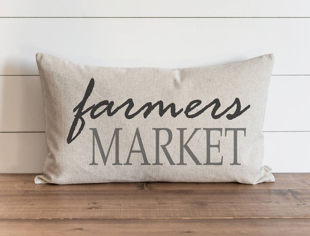 Farmers Market 16 X 26 Pillow Cover // Everyday // Farmhouse // Throw Pillow // Gift // Accent