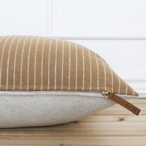 X Prism Cognac + White Checkered Patchwork Pillow