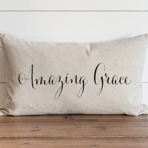 Gold Foil Amazing Grace Angel Velvet Pillow