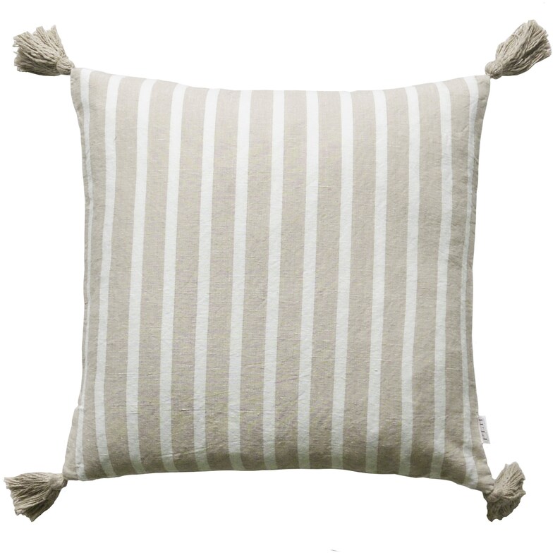 Stripe Tassel Pillow Cover Layering Pillow Covers 20 X 20 Etsy