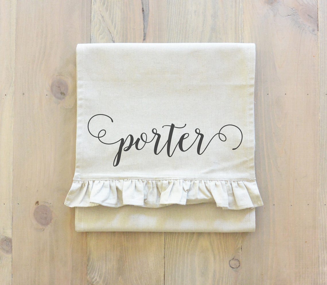 Scroll Last Name Table Runner_table Setting Tableware Place Etsy