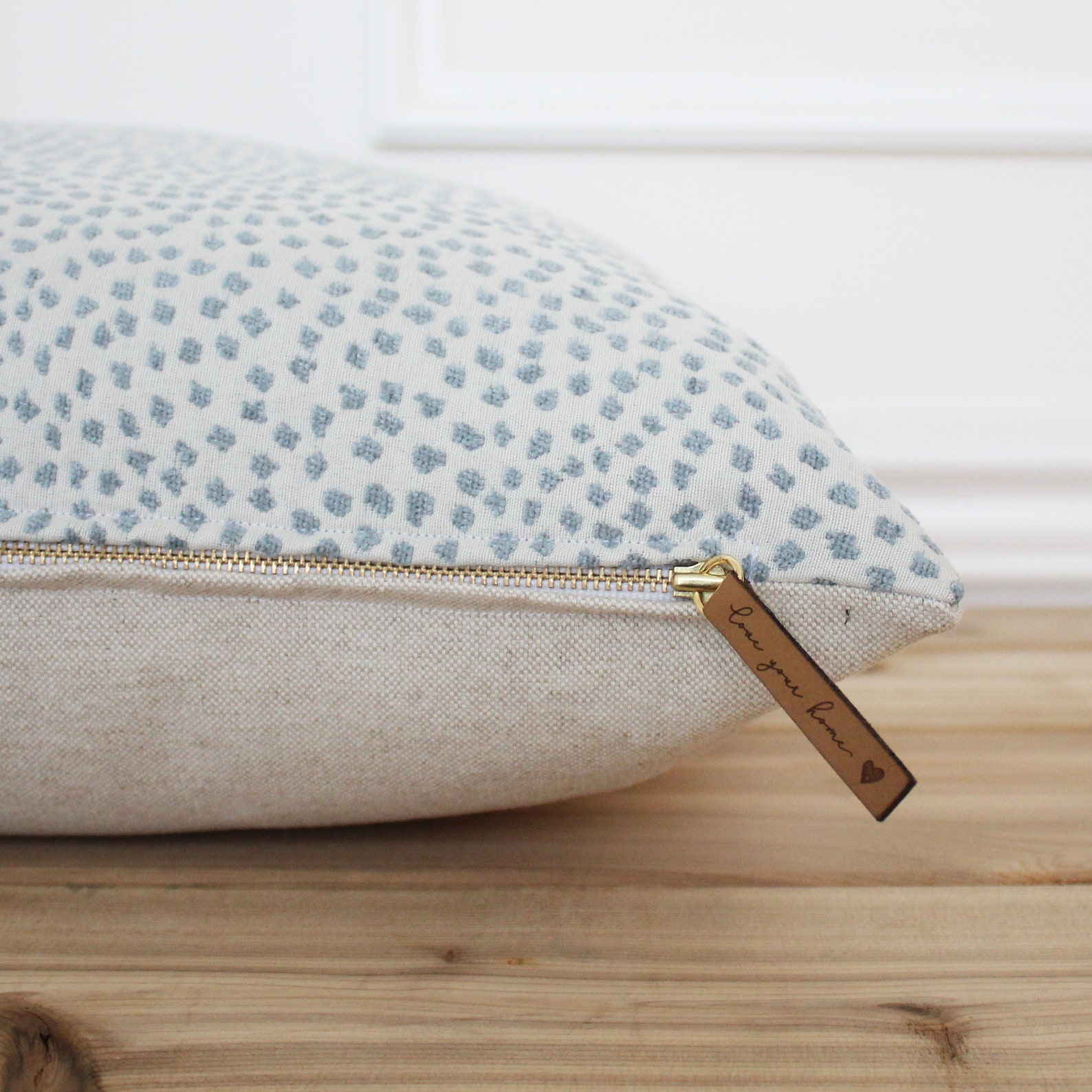 Blue Dot Pillow Cover Blue Spot Pillow Sky Blue 20x20 Etsy