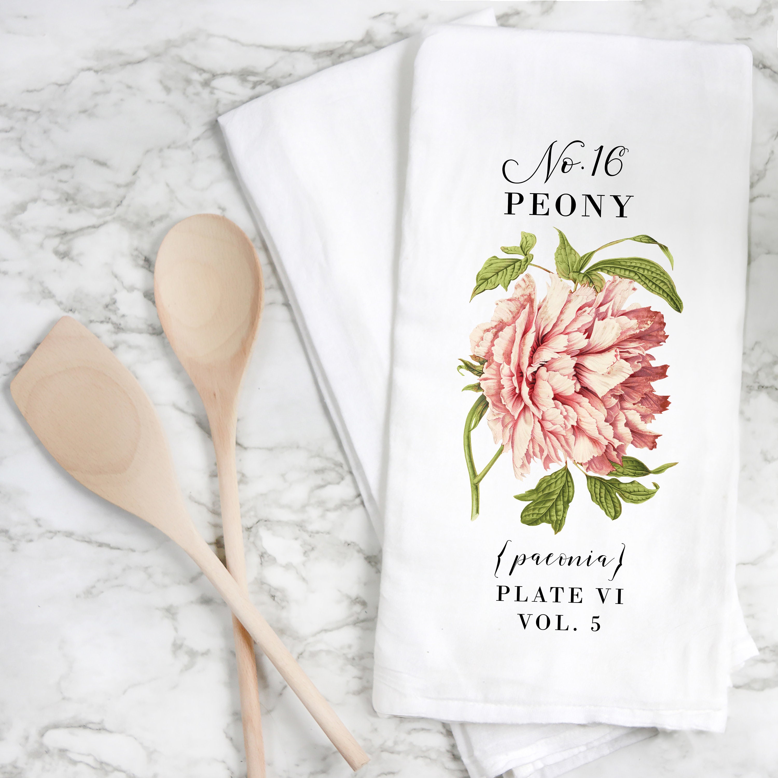 Peony Flour Sack Dish Towel – Lineandnest