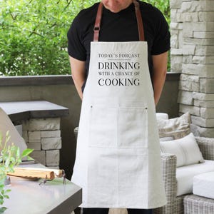 Todays Forcast Chef Apron | Father&#39;s Day Gift | BBQ Lover | Funny Apron for Dad | Gift for Him | Grilling Apron