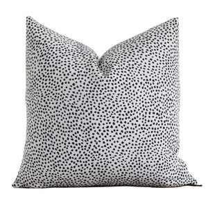 Navy Blue Dot Pillow Cover | Navy Blue and Ivory | Dot Throw Pillow | Decorative Throw Pillow | 20x20 | Designer Pillow Cover | Kalin