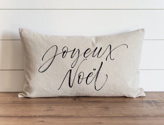 Joyeux Noel christmas Pillow Cover 16 X 26 Holiday Pillow Covers