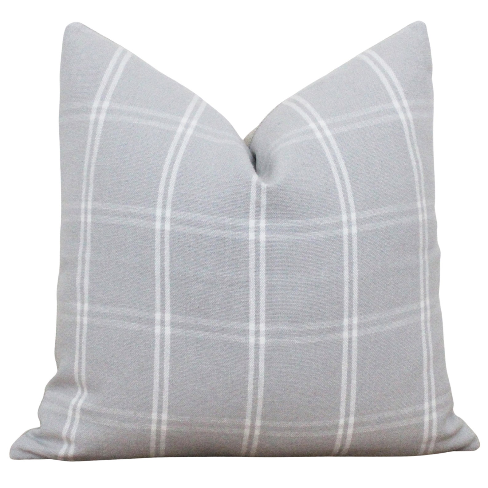 Gray and White Plaid Pillow Cover Grey Plaid Pillow Cover Etsy