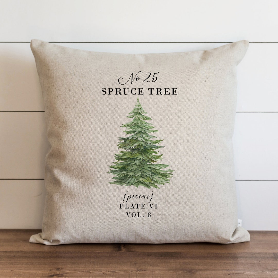 Spruce Tree Pillow Cover Christmas Pillow Cover Holiday Pillow