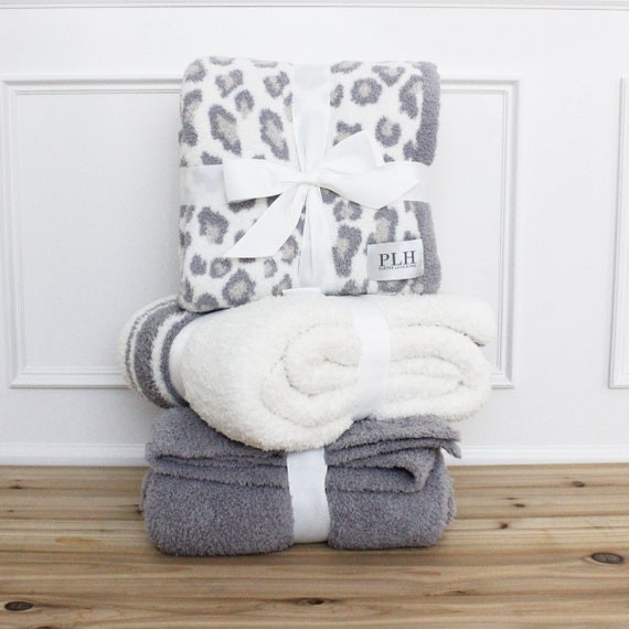 PLH Plush Blanket Super Soft Throw Blanket Luxury Woven Throw Extra Soft Blanket Gray Blanket Cozy Leopard Throw Stripe Throw Etsy Canada