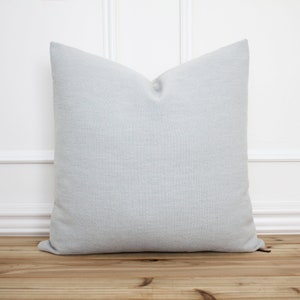 Stonewashed Linen Pillow Cover • 20 x 20 Pillow Cover •  Light Blue Pillow • Designer Pillow •  Decorative Pillow • Throw Pillow || Milo