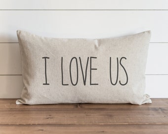 I Love Us 16 x 26 Pillow Cover // Everyday // Anniversary  // Love // Wedding // Throw Pillow // Gift for Her // Accent Pillow