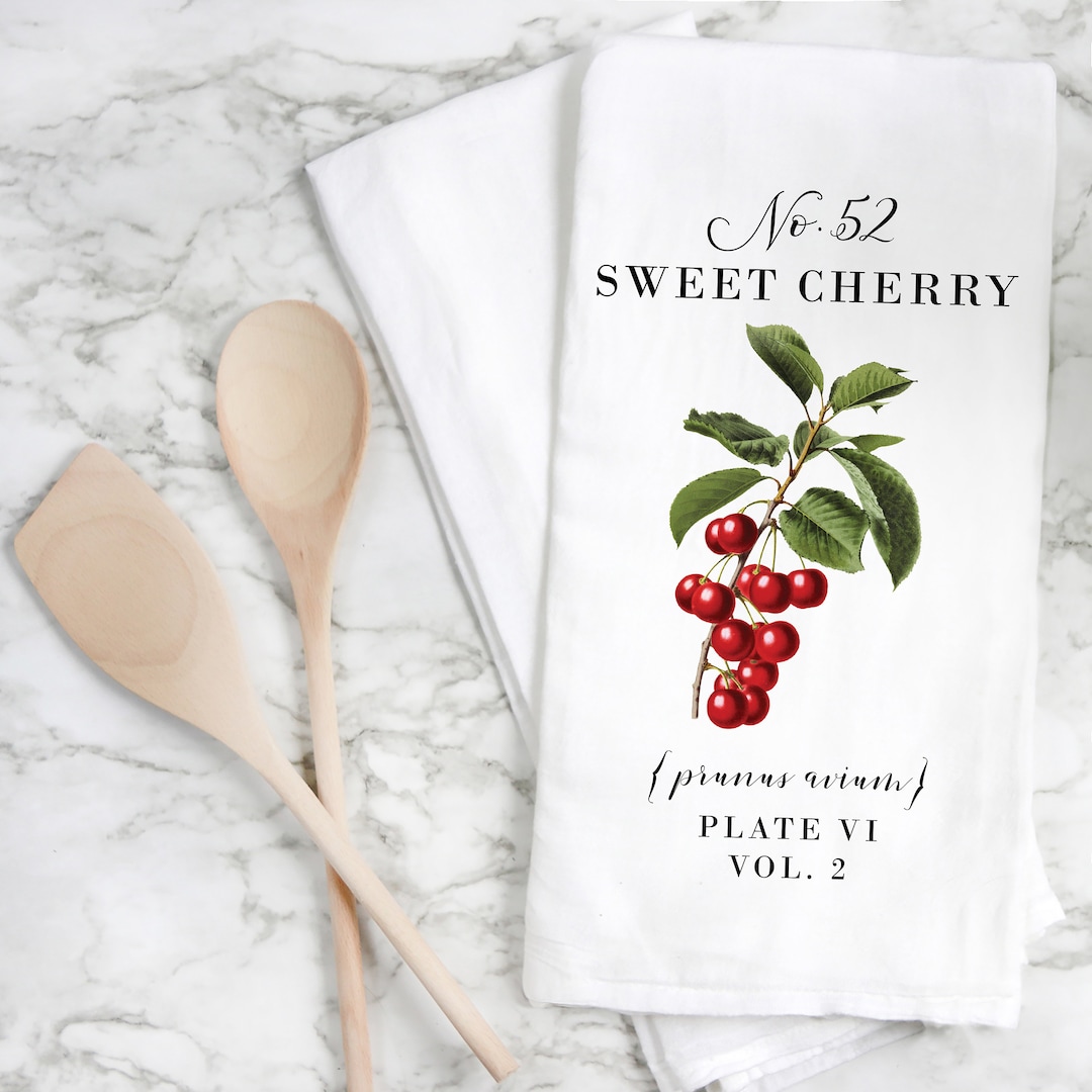 Sweet Cherry Dish Towel Kitchen Decor Kitchen Towel Etsy