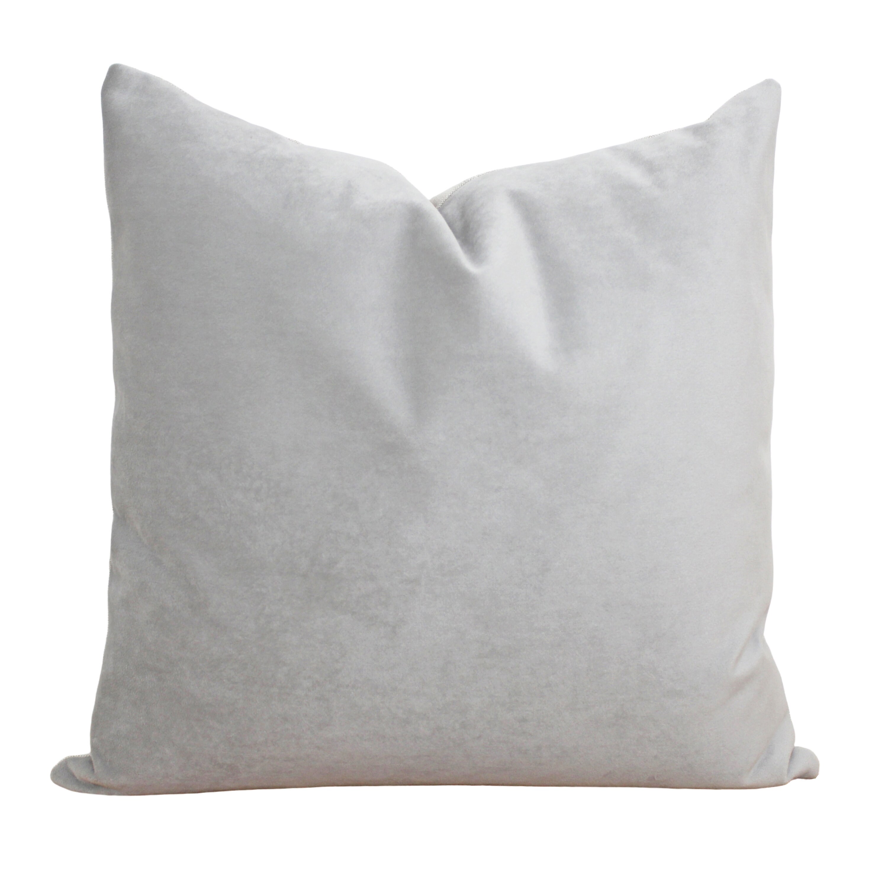 Gray Velvet Pillow Cover Light Gray Throw Pillow Velour Etsy