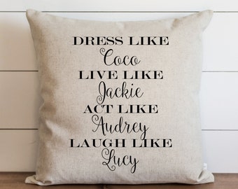 Dress Like Coco // 18 x 18 // 20 x 20 // Pillow Cover // Everyday // Throw Pillow // Gift // Accent Pillow // Cushion Cover