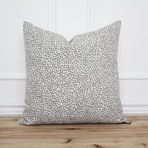 Gray Dot Pillow Cover • Gray Spot Pillow • Grey 20x20 Textured Pillow • Designer Pillow • Decorative Pillow • | Willow Alabaster