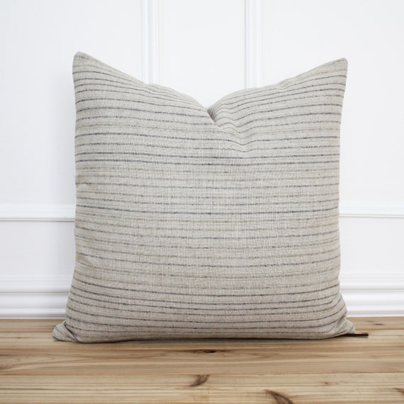 gray striped pillow