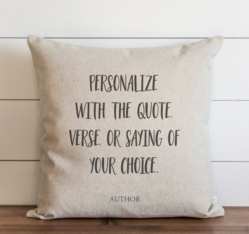 Personalized Quote Pillow Cover // Custom Pillow Cover // 20 x Etsy