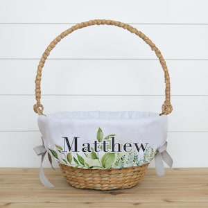 Personalisierte Ostern Korb Liner für Jungen oder Mädchen | Benutzerdefinierte Ostern Korb Liner | Monogramm Osterkorb Liner | Baby Ostern Grün
