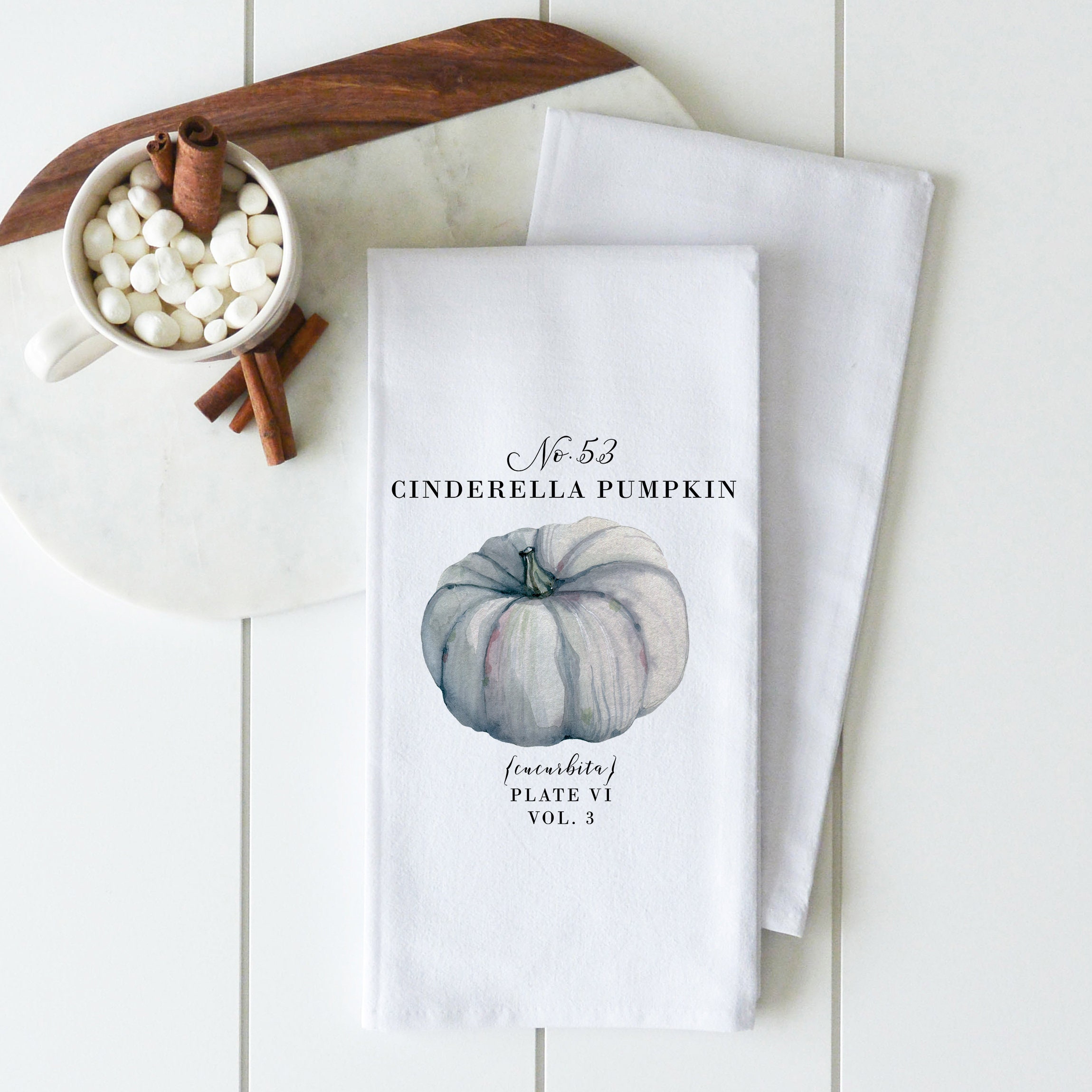 Cinderella Pumpkin | Fall Dish Towel | Thanksgiving Decor | Kitchen Towel | Flour Sack Towel | Gift | Hostess Gift