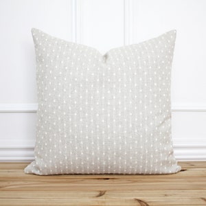 Dot Pillow Cover • Textured Pillow • Neutral Pillow Cover • Designer Pillow Covers •  Linen Pillow Cover • Decorative Pillow | Pearl