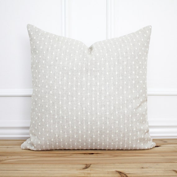 Dot Pillow Cover Textured Pillow Neutral Pillow Cover Designer Pillow Covers Linen Pillow Cover Decorative Pillow Pearl Etsy