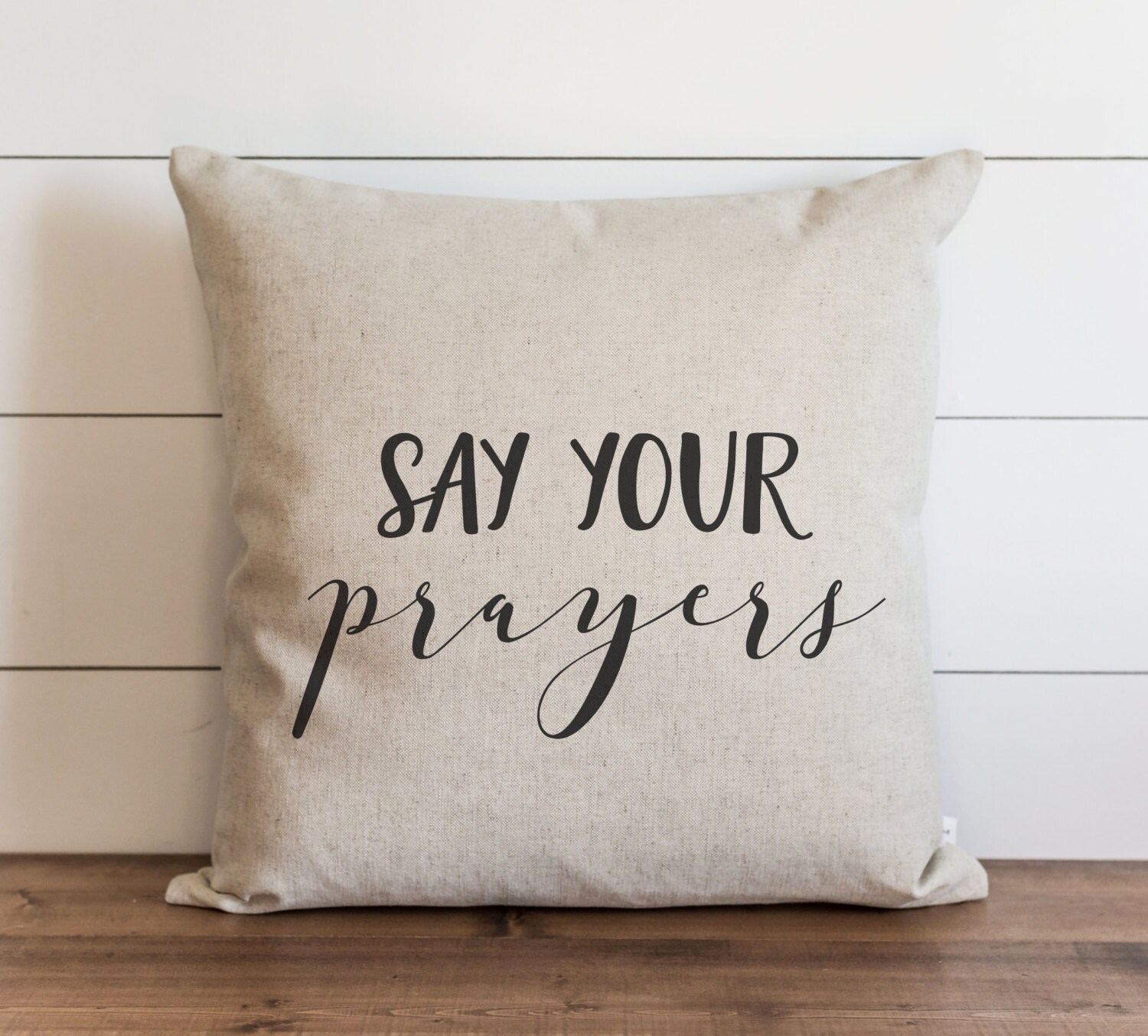 Say Your Prayers 20 x 20 Pillow Cover // Everyday // Throw Etsy