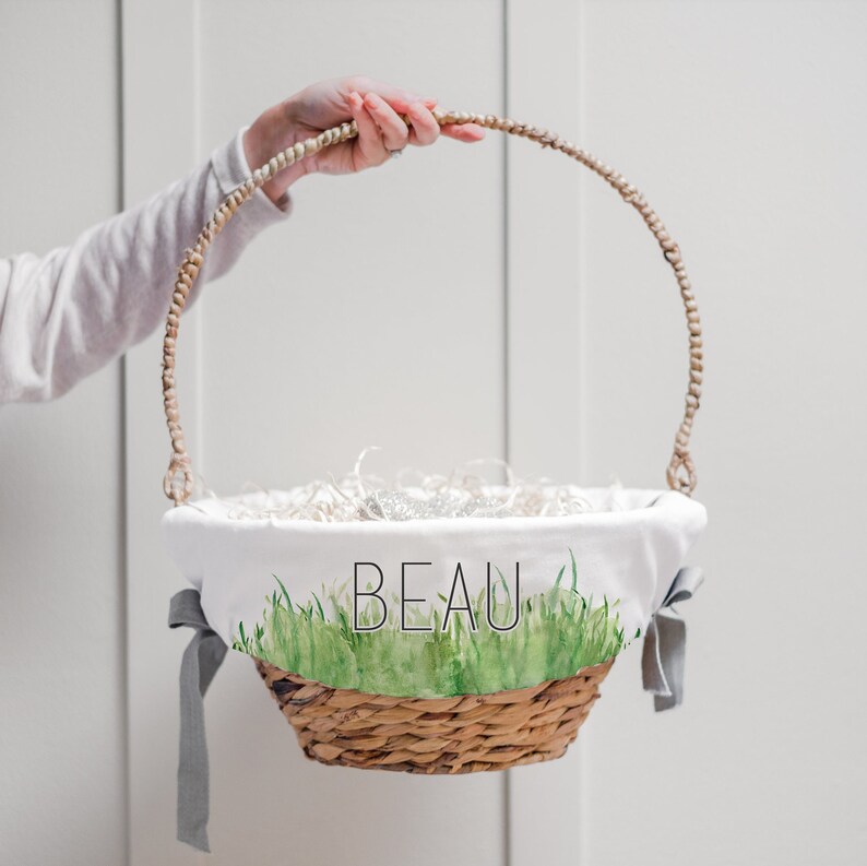 Personalized Easter Basket Liner Customized Easter Basket Etsy