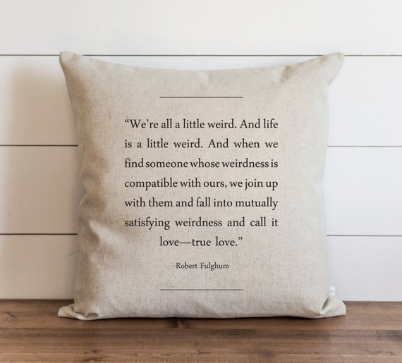 Book Collection_Robert Fulghum 20 x 20 Pillow Cover // Everyday // Throw Pillow // Gift // Accent Pillow // Cushion Cover