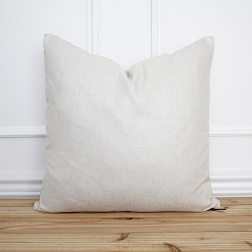 Neutral Linen Pillow Cover 20 X 20 Pillow Cover Designer Etsy