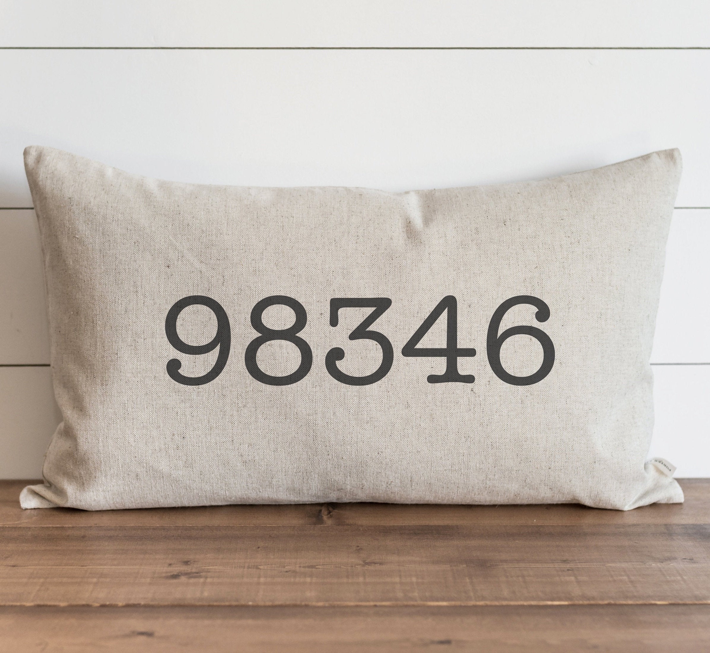 Customized Zip Code Pillow Cover // 16 X 26 Pillow Cover // Etsy